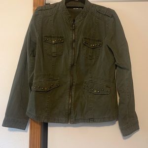Army green studded jacket
